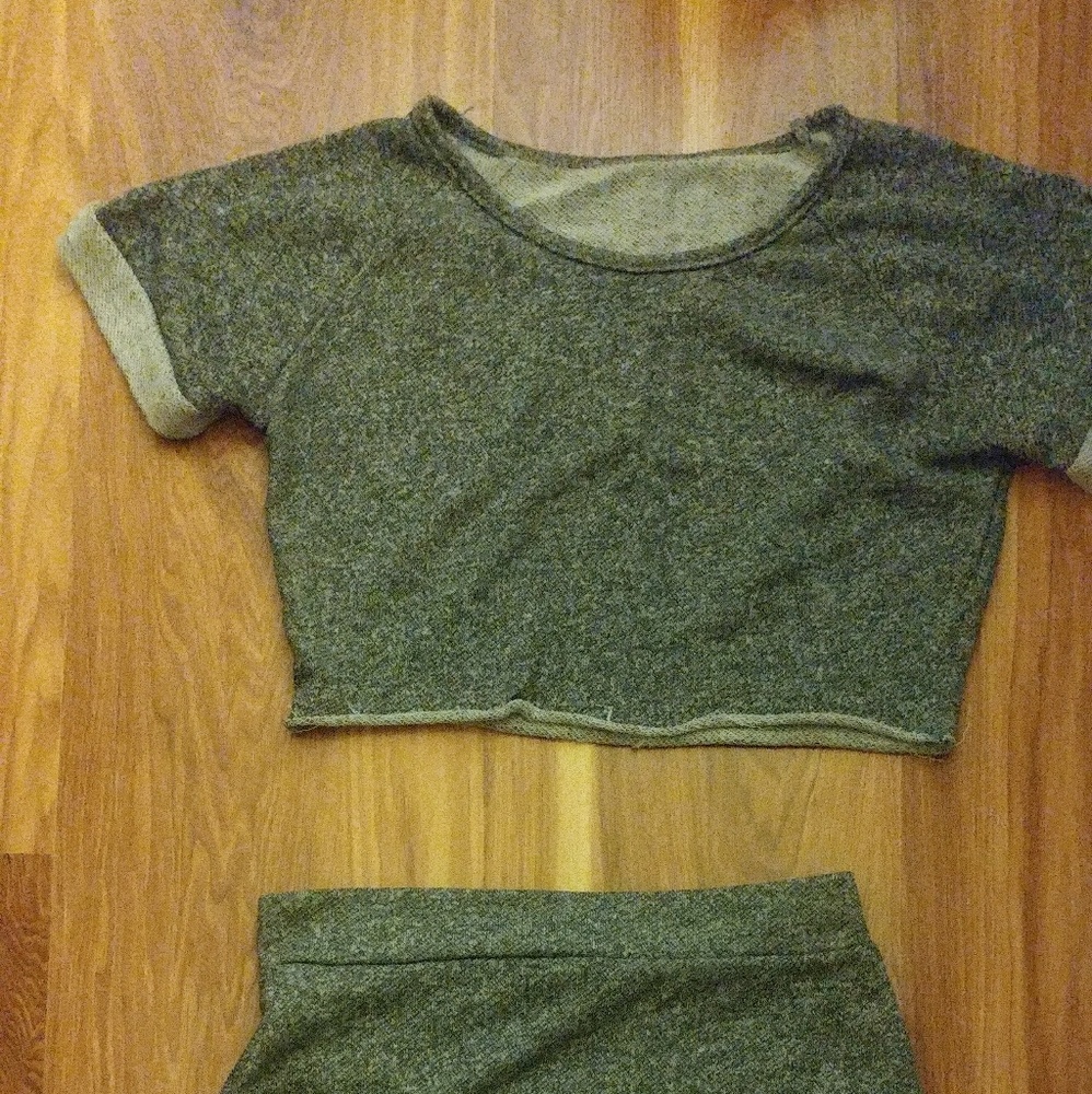 Crop top and skirt