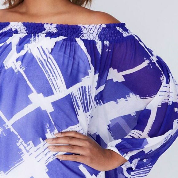 Off-the-shoulder Sheer Top NEW! - Picture 3 of 3