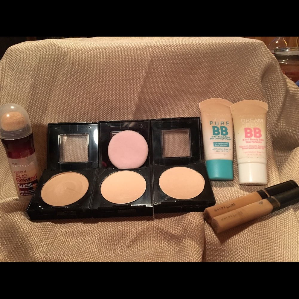 8 Piece Maybeline Foundation, Concealer, & Powder