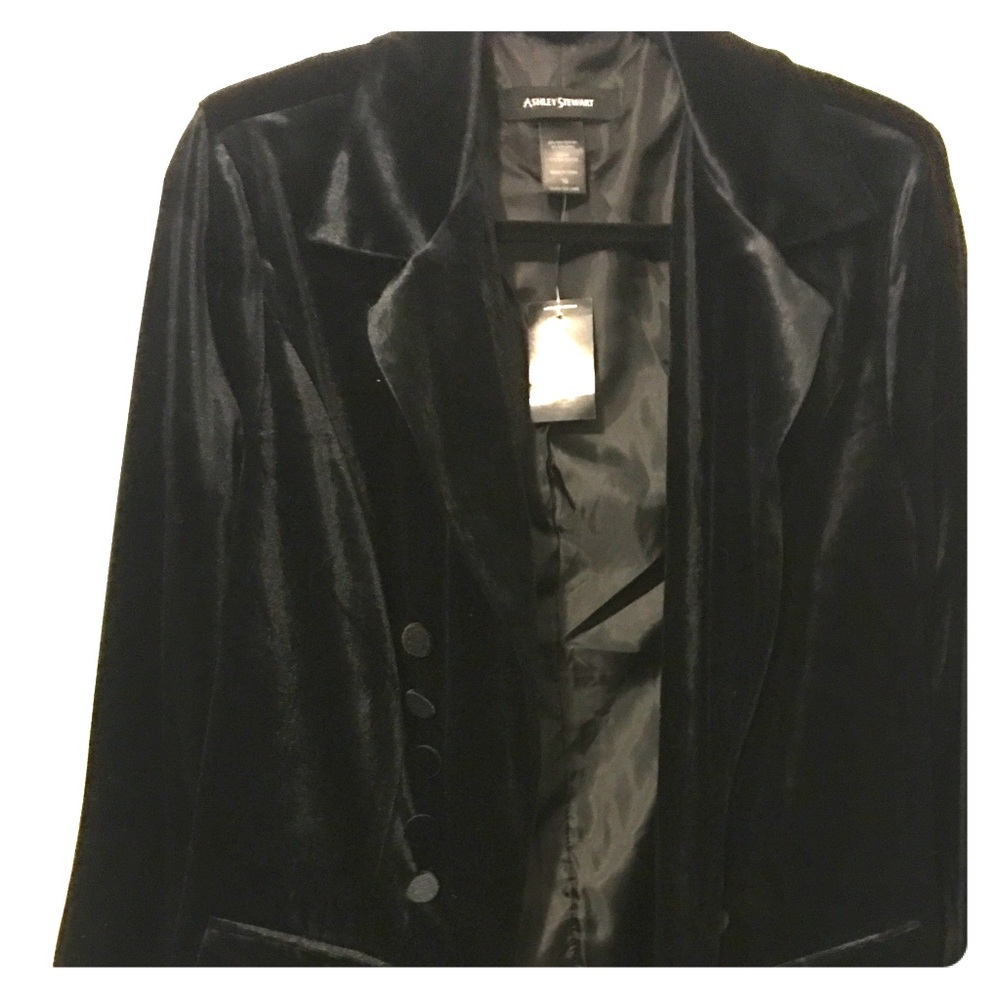 Velvet blazer w/velvet buttons 16AshleyStewart NWT
