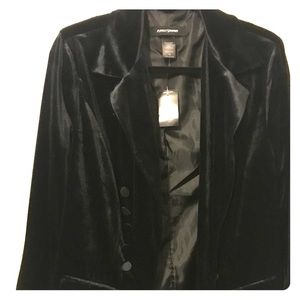 Velvet blazer w/velvet buttons 16AshleyStewart NWT