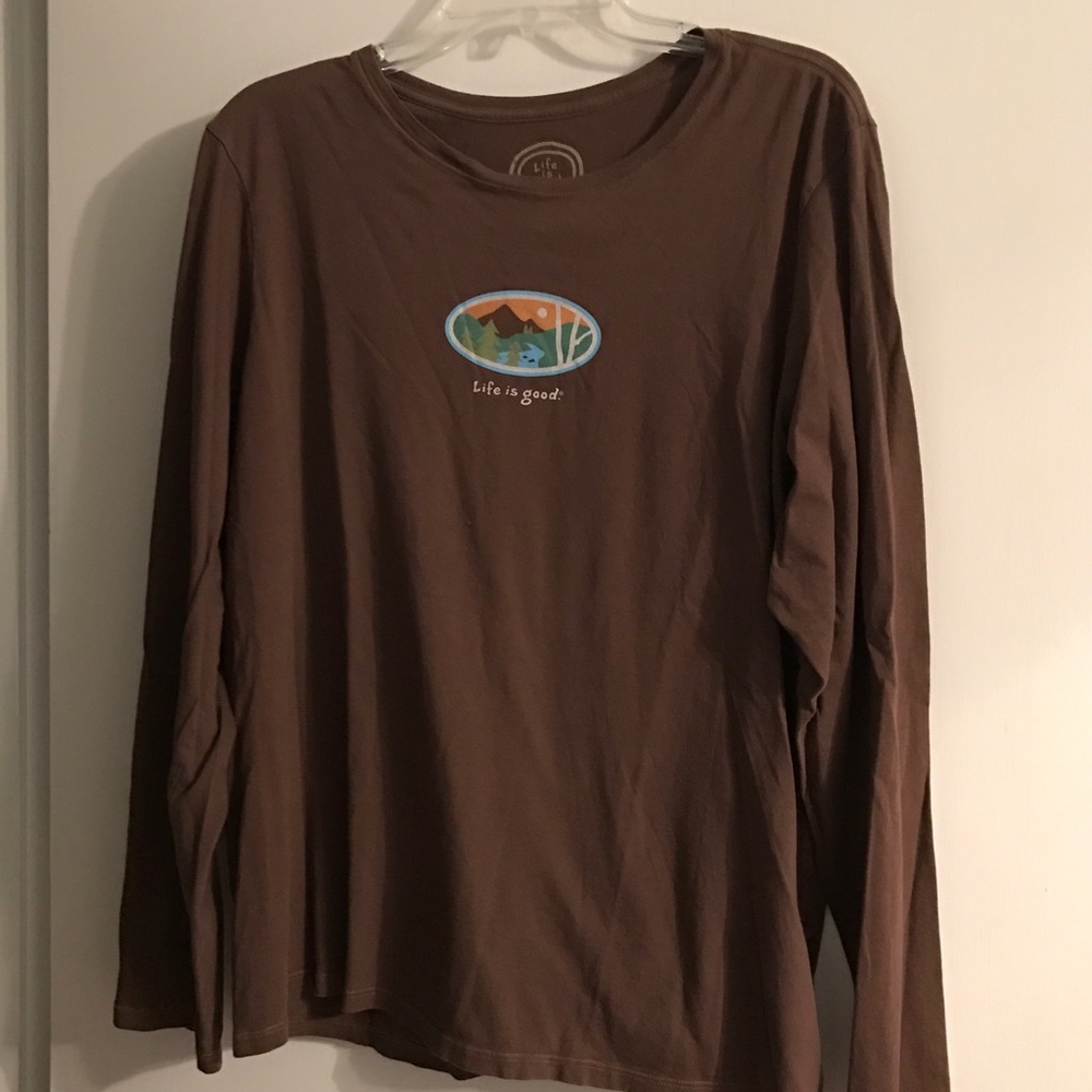 Life is Good Large T shirt.  Long sleeve.