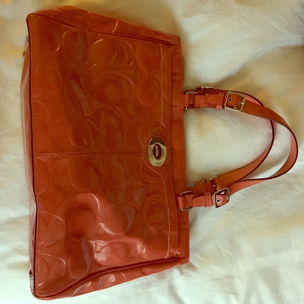 Orange Coach Bag