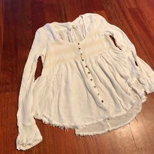 White Free People Top