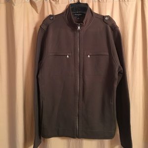 Men's military style jacket in sweatshirt material
