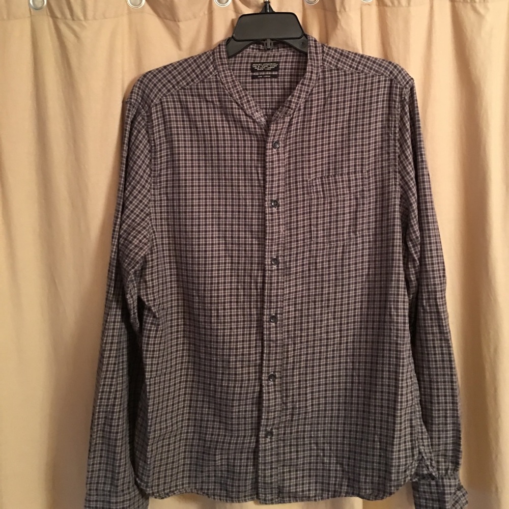 All Saints banded collar shirt