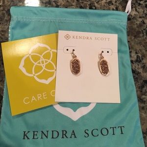Kendra Scott Rose Gold Druzy Lee Earrings