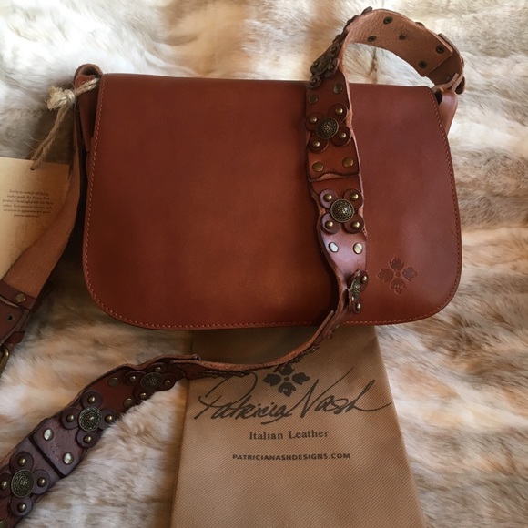 Patricia Nash Handbags - Patricia Nash Rosa Italian Leather Flap Saddle Bag