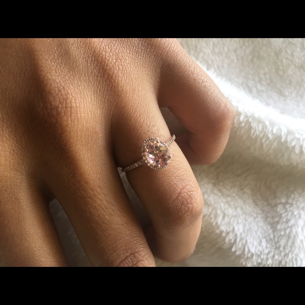 SOLD. Morganite gold ring