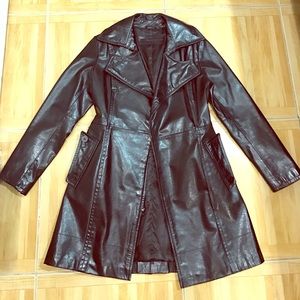NWOT KENNETH COLE LEATHER BELTED JACKET XS
