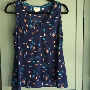 EUC Maeve terrapin blouse from Anthropologie. Sz 2