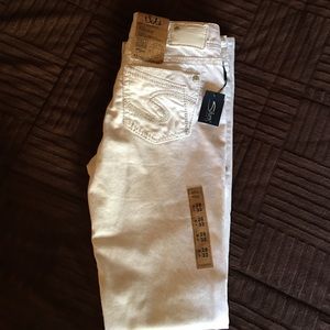 Silver brand white jeans