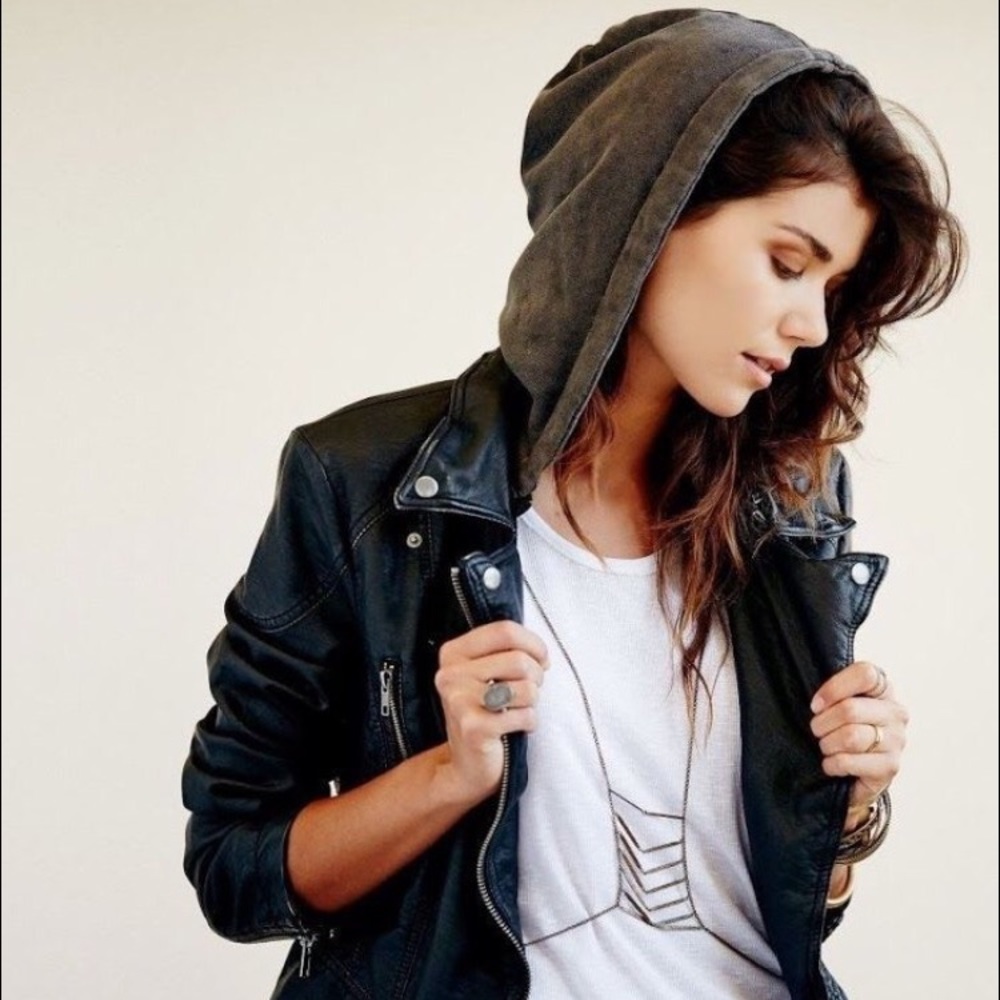 Vegan Leather Free People Jacket