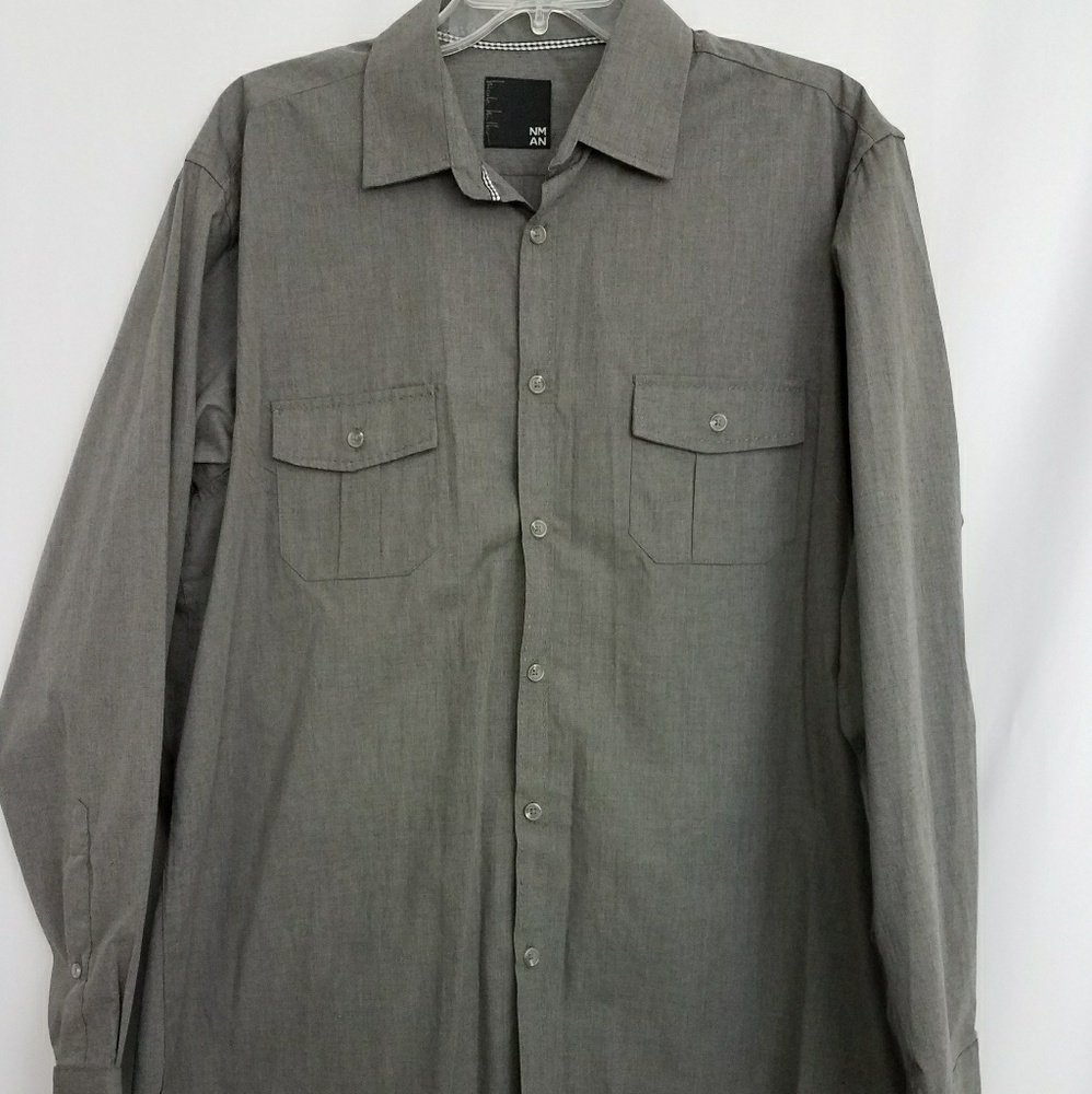 Nicole Miller Gray Button Down Shirt FLASH SALE!!