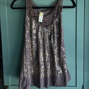 Sequined lace tank by C Kerr from Anthropologie