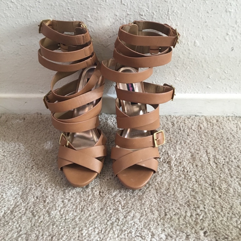 Strappy caged heeled Sandles