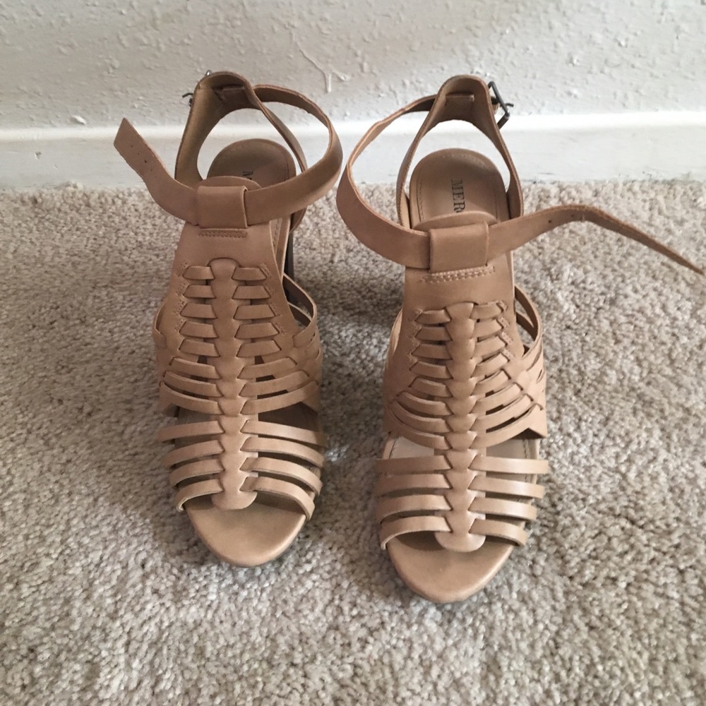 Gently used worn twice caged Sandler heels