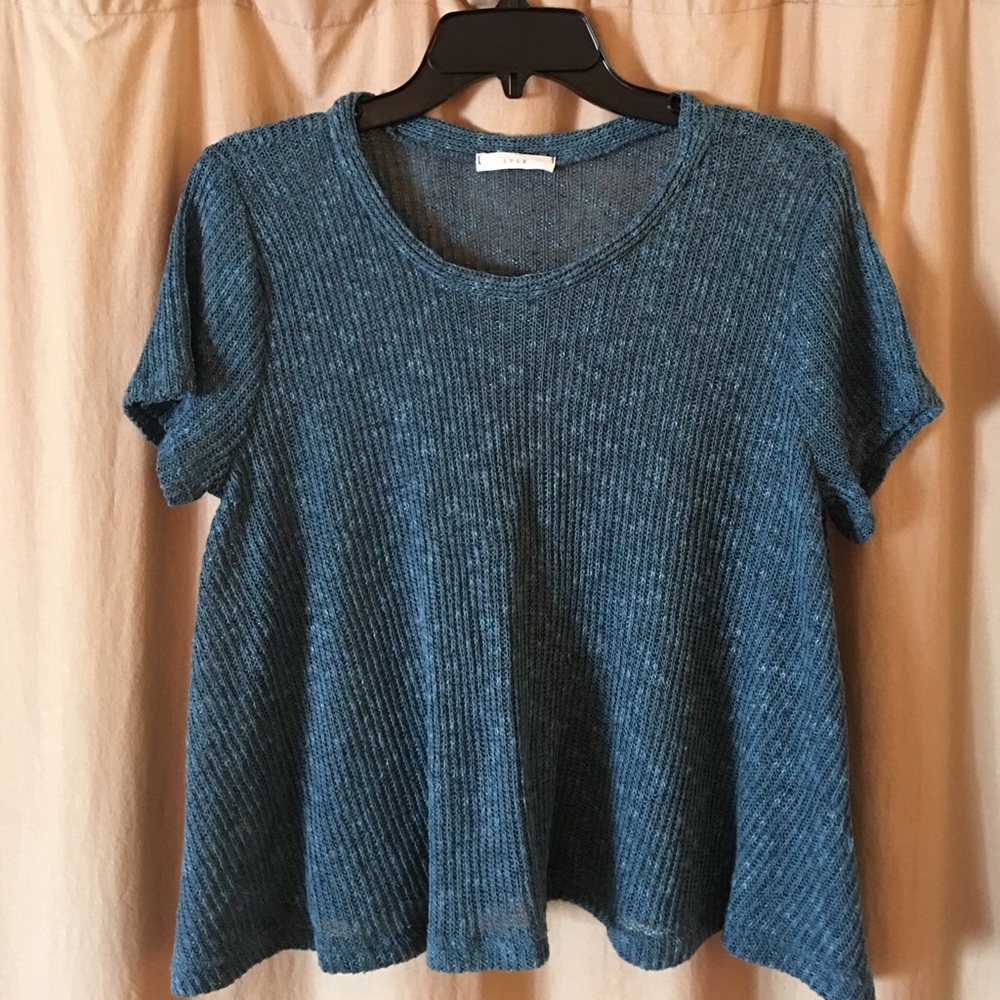 Cute cropped flare lightweight sweater