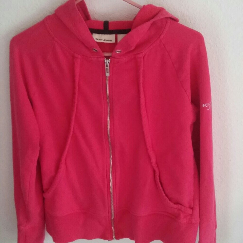 Cute DKNY red full zip up size M