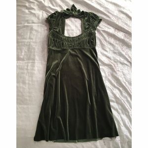 Free People Cap Sleeve Velvet Dress