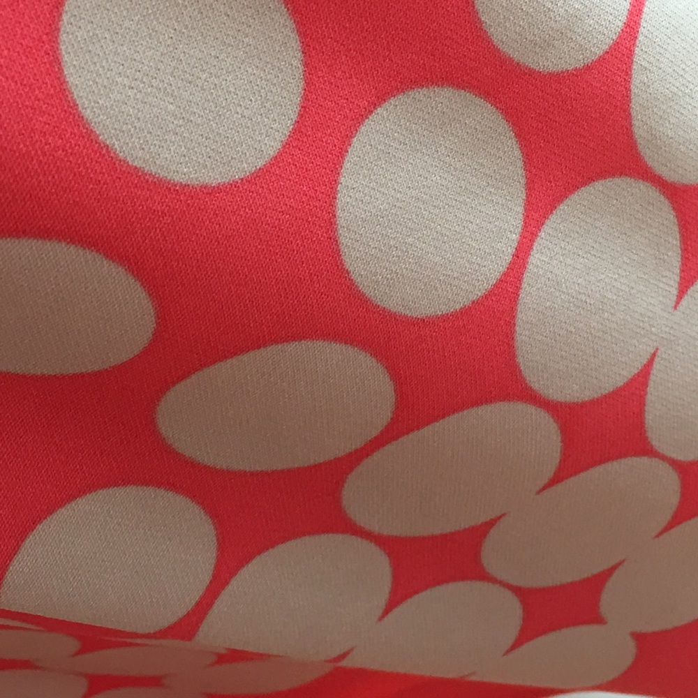 NEW TAHARI career sheath dress coral polkadot 8 - Picture 4 of 4