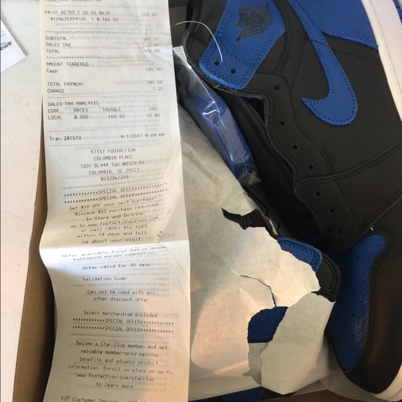 Authentic retro jordan royal 1's - Picture 7 of 8