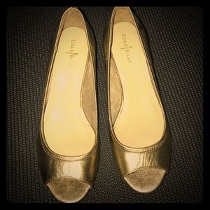 Gold Cole Haan 1" Wedges With Nike Air