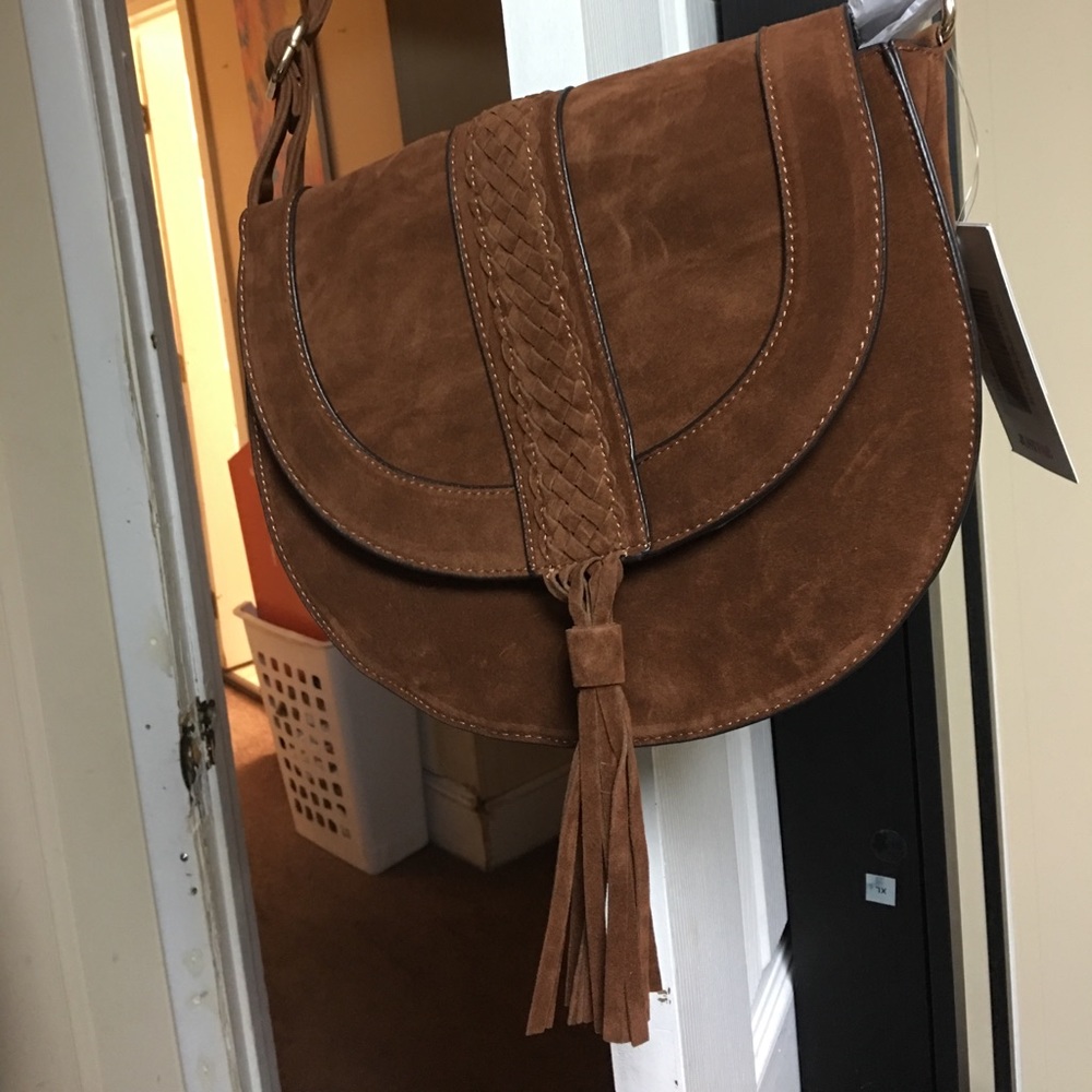 Brown suede purse