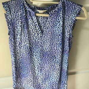 Rebecca Taylor blue leopard top!