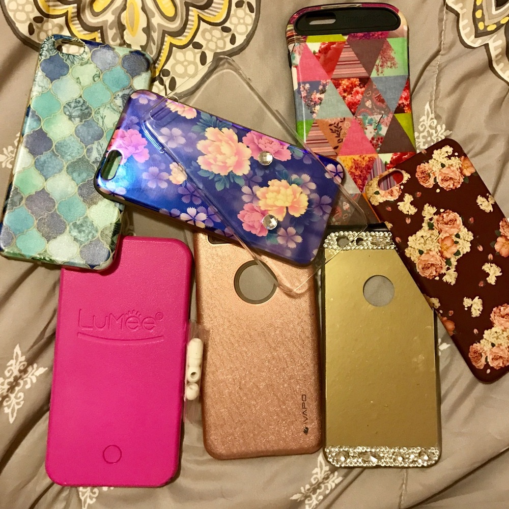 Bundle 8 iPhone 6 Plus cases plus 1 Lumee LED case