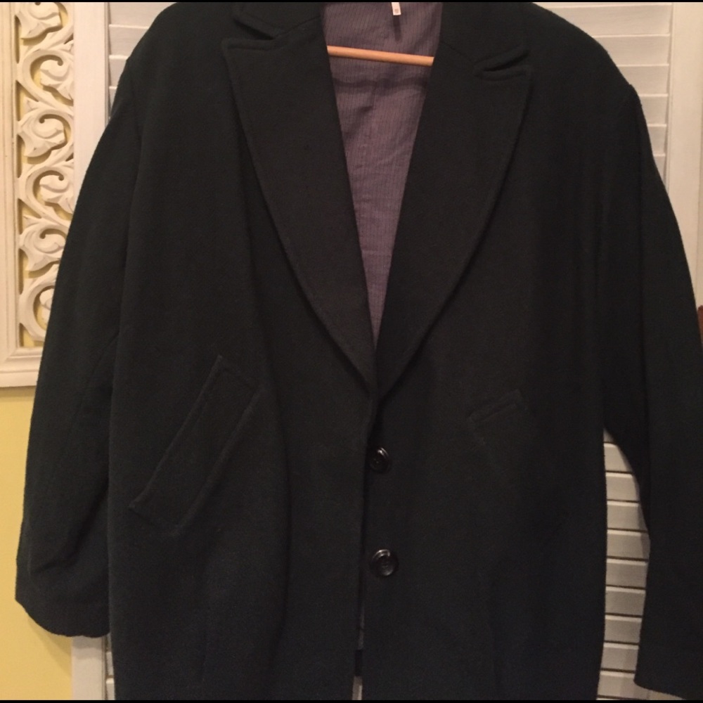 Forest Green free people billow coat