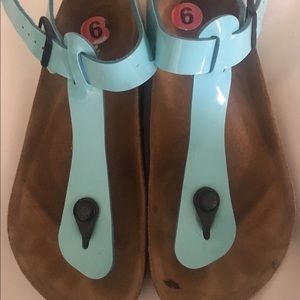 Turquoise Birkenstocks