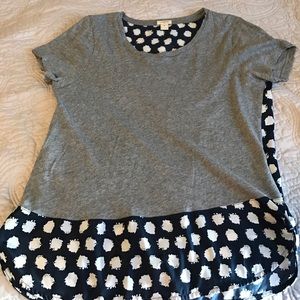 J. Crew Factory - mixed media tee