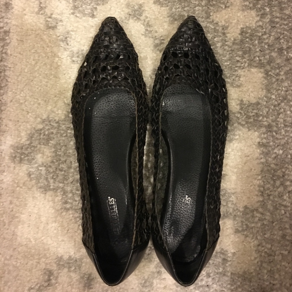 Seychelles leather woven flats