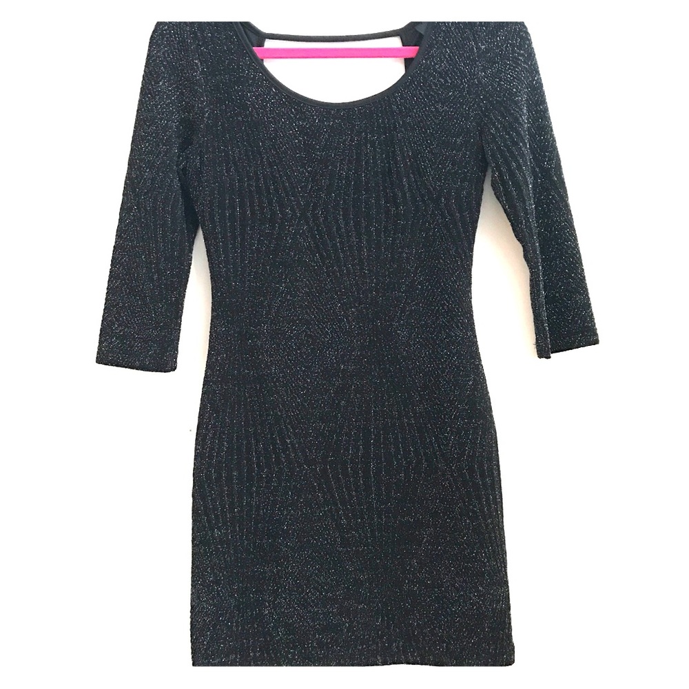Black & Silver Sparkle Formal Dress
