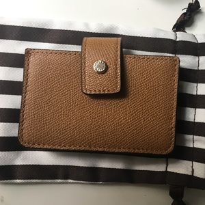 Henri Bendel Accordion leather card case with bag