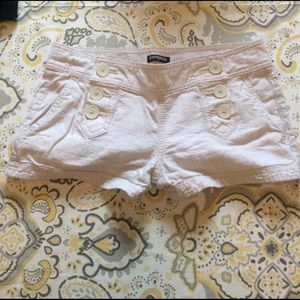 Express Linen Button Shorts, Sz. 2