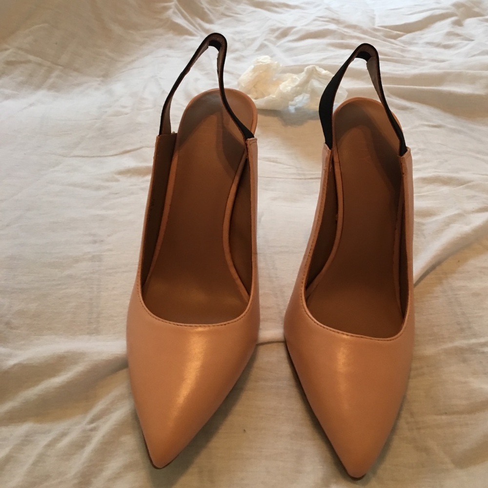 Pink leather heels fifth city