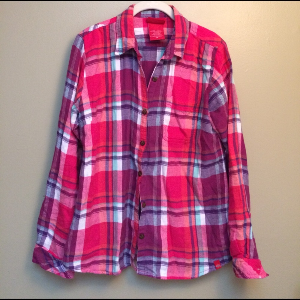 Pink, purple, blue Flannel Shirt