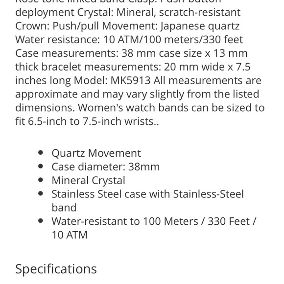 Michael Kors Women's MK5913 Slim Runway Watch - Picture 5 of 6