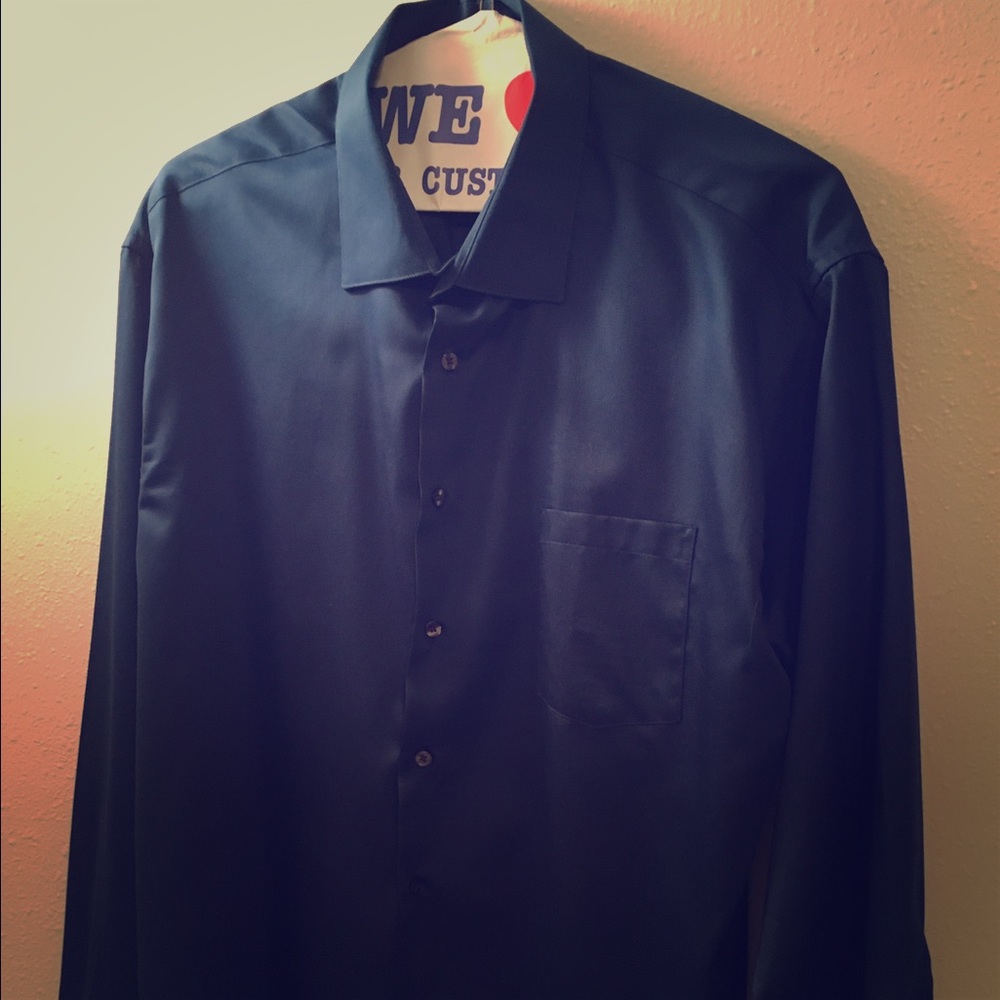 Men's dress blue dress shirt