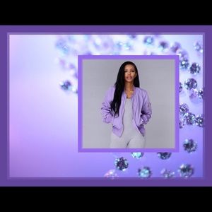 Light Purple Bomber Jacket / Gold Zippers💜💋💜