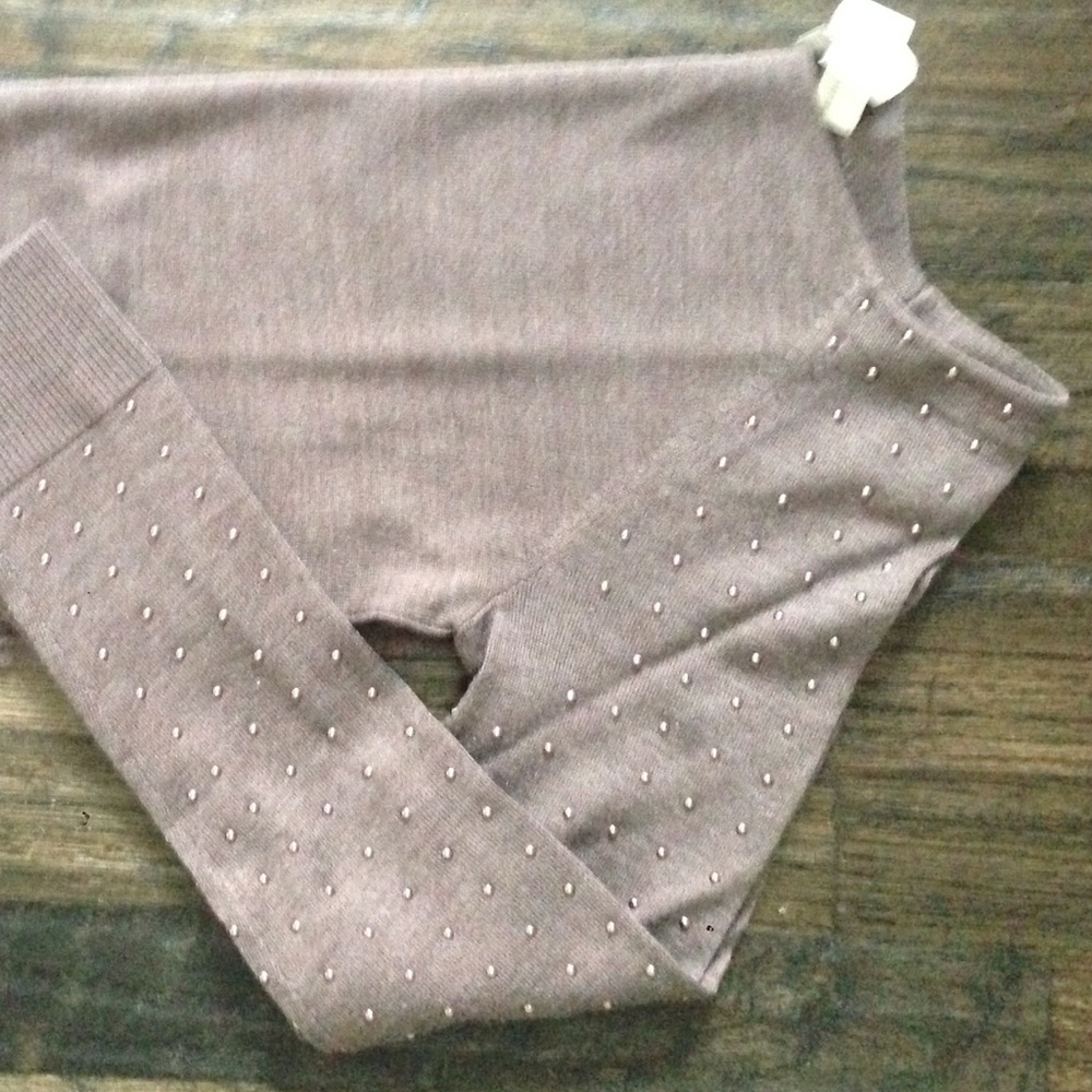 Purple Loft Sweater w Beaded Sleeves