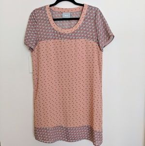 Anthropologie Pink Patterened Shift Dress