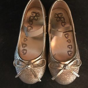 Children's place, toddler gold sparkle flats