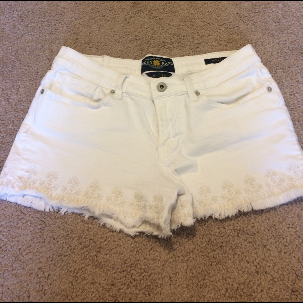 Lucky Brand White Denim Cutoff Shorts