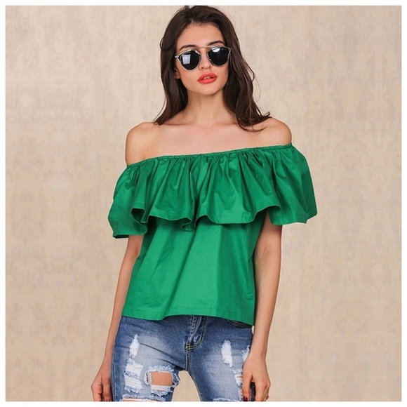 Satiny Ruffle Top - Picture 4 of 7