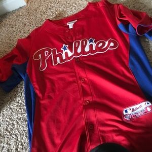 Authentic Majestic Phillies batting jersey medium