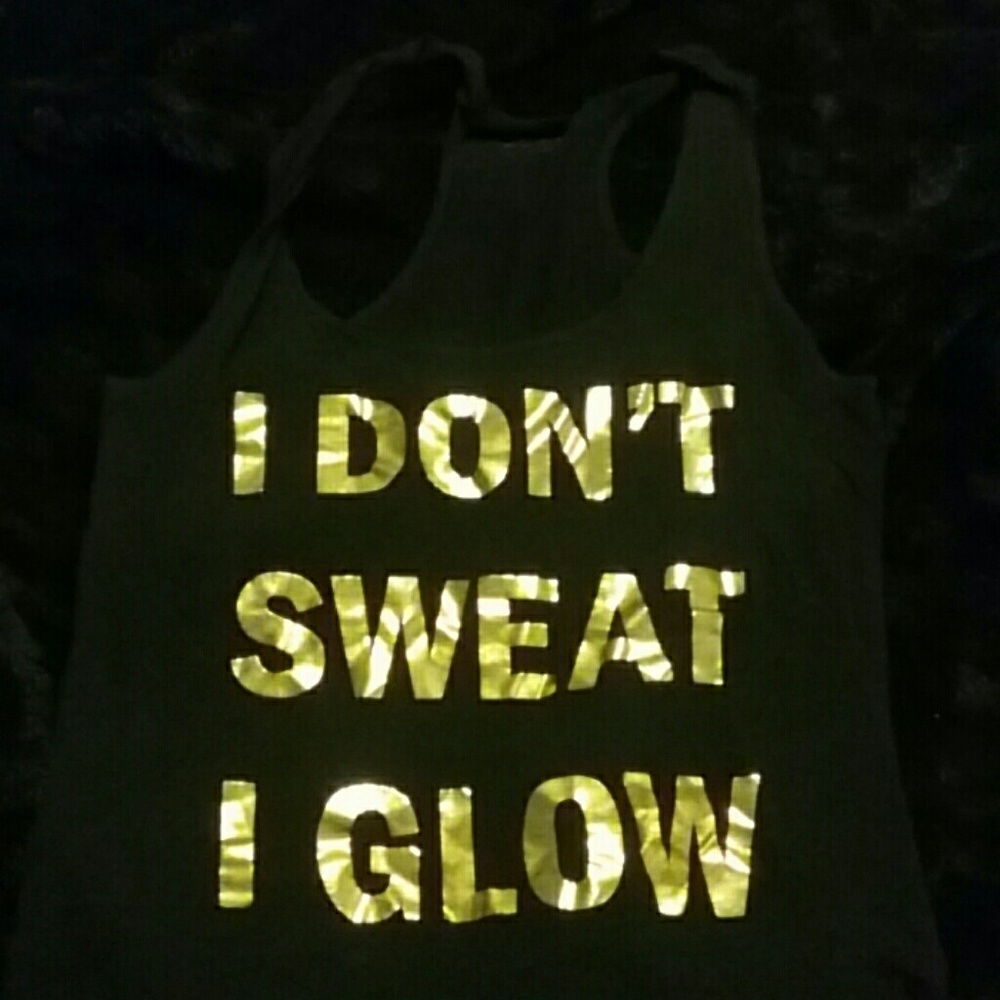 "I Glow" Black tank