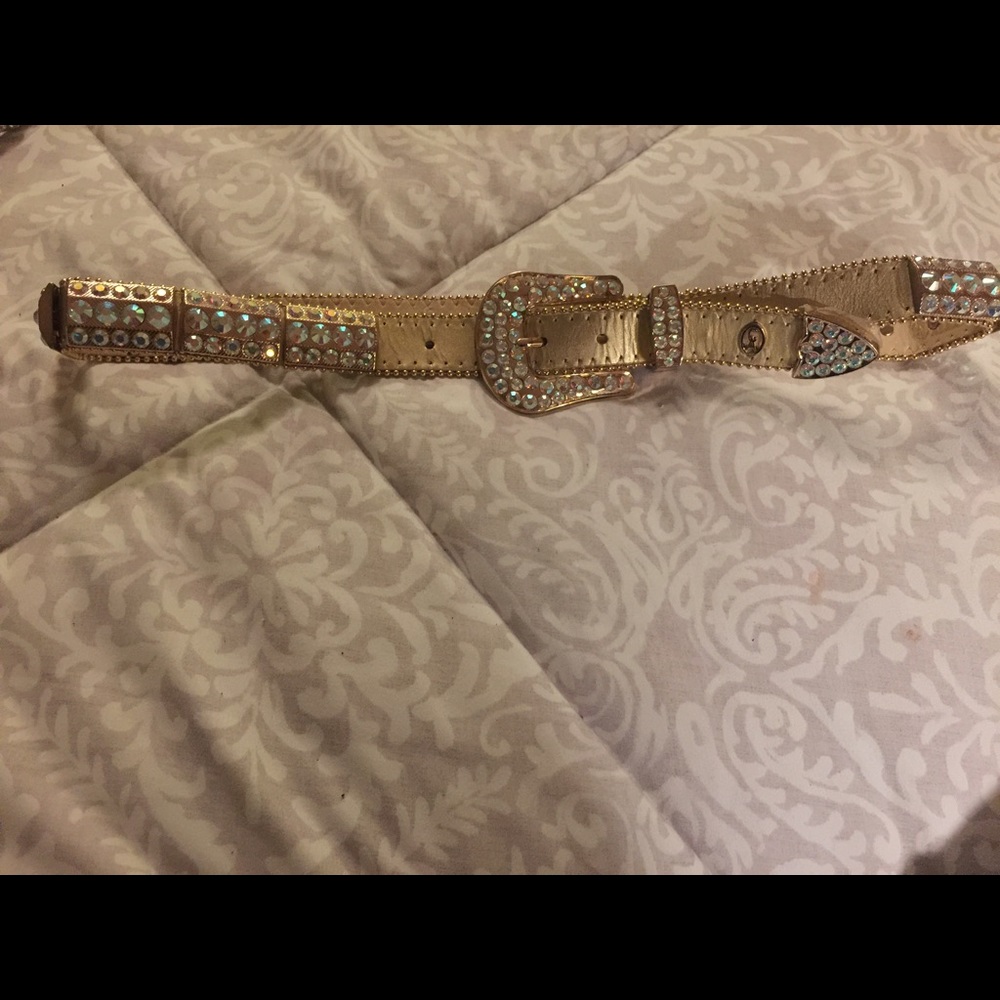 Christian Alexander Swarovski leather belt